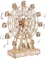 Rolife 3D Wooden Puzzle Hand Crank Music Box Machinarium Toys-DIY Wood Craft Kit-Creative Gift for Boys Girls Adults Kids When Christmas Birthday Ferris Wheel Wood Color