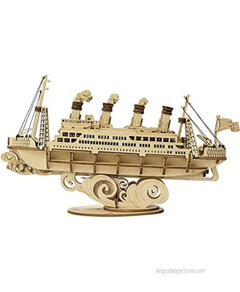 Rolife 3D Wooden Puzzle Wood Ship Model Gift for Kids AdultsCruise Ship