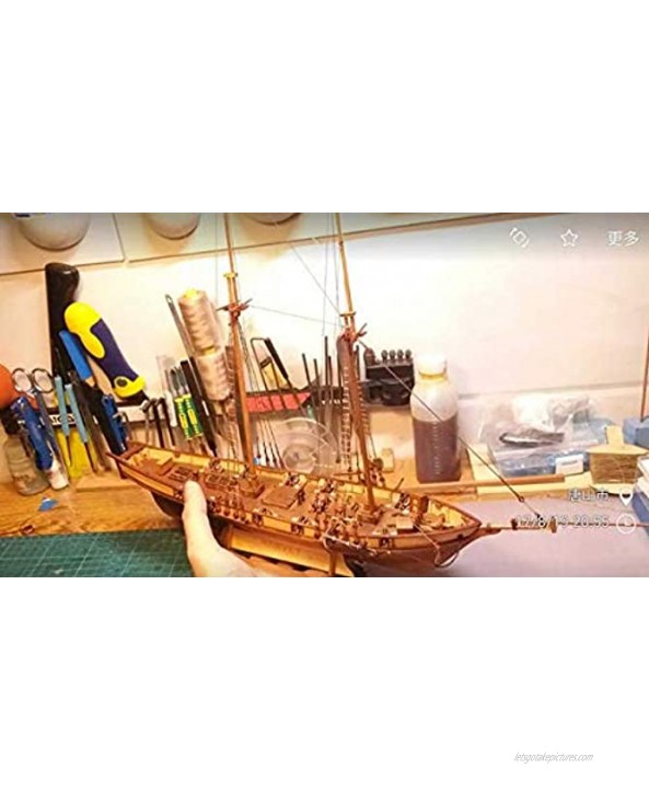 Scale 1 96 Laser-Cut Wooden Sailboat Model kit: The Harvey 1847 Ship Model