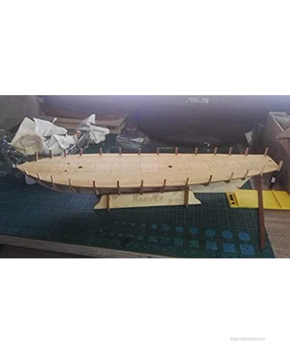 Scale 1 96 Laser-Cut Wooden Sailboat Model kit: The Harvey 1847 Ship Model