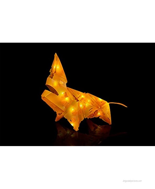 Thames & Kosmos Creatto Luminous Lion & Serengeti Sidekicks Light-Up 3D Puzzle Kit | Includes Creatto Puzzle Pieces to Make Your Own Illuminated Craft Creations | DIY Activity Kit & LED Lights