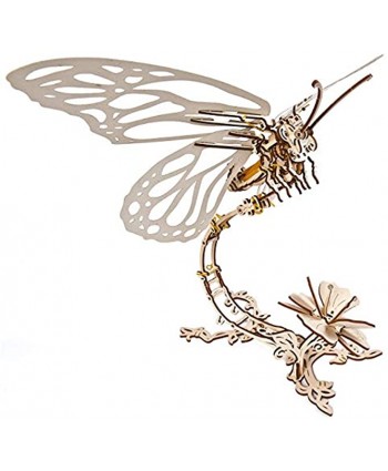 Ugears Butterfly 3D Mechanical Model Self-Assembling Wooden Miniature DIY Set Wooden Box Brainteaser