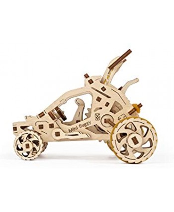 UGEARS Mini Buggy 3D Puzzle for Kids and Adults Small Motor Vehicle Mechanical Model Kit Wooden Model Kits for Adults to Build Easy Self-Assembling Gorgeous Gift for Boys and Girls