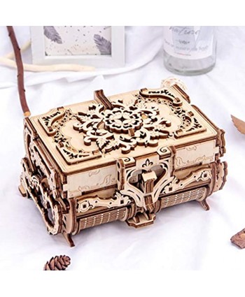Varbertos 3D Wooden Puzzle Box Mechanical Model Kits to Build for Adults and Teens Puzzles Boxes with Hidden Compartments Educational Games DIY Brain Teaser Gift for Women and Kids