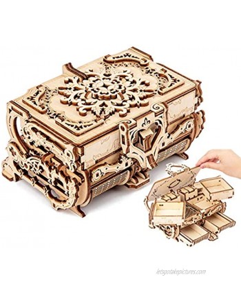 Varbertos 3D Wooden Puzzle Box Mechanical Model Kits to Build for Adults and Teens Puzzles Boxes with Hidden Compartments Educational Games DIY Brain Teaser Gift for Women and Kids