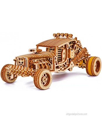 Wood Trick Mad Buggy Car 3D Wooden Puzzle for Adults and Kids to Build Rides up to 25 feet Detailed and Sturdy Design Wooden Model Car Kit to Build