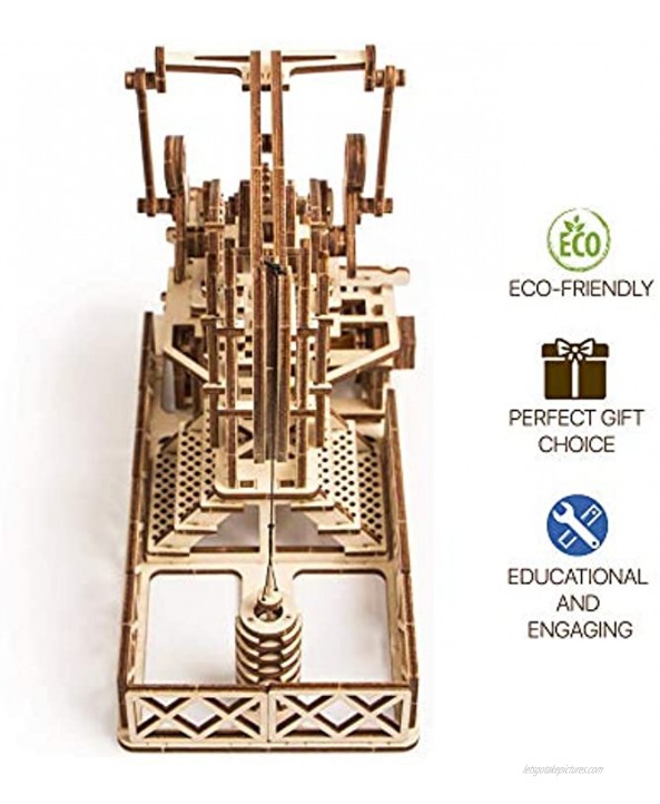 Wood Trick Oil Derrick Rig Toy Oil Pump Jack Mechanical Model to Build 3D Wooden Puzzle Assembly Toys STEM Toys for Boys and Girls