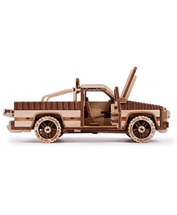 Wood Trick Pickup Toy Truck Model Kit for Adults and Kids Very Detailed Car Construction 8x3″ 3D Wooden Puzzle