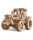 Wood Trick Wooden Mechanical Tractor Model Kit to Build for Adults and Kids 11x7″ Detailed and Sturdy Rubber Band Motor 2 Speeds 3D Wooden Puzzle
