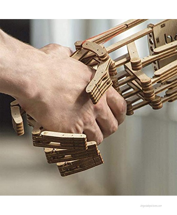 Wood Trick Wooden Robot Hand 3D Wooden Puzzle Robotic Hand Wood Model Kit to Build