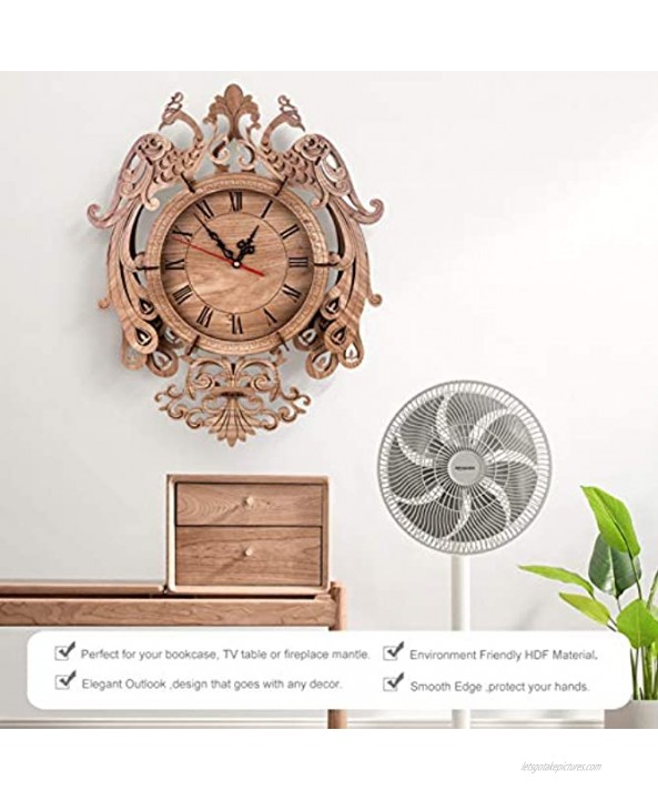 ZMZS 3D Wooden Pendulum Clock Puzzle Wood Models for Adults Build Making Kits Clock-Laser Cut Wood Crafts Gift Retro Wall Clock DIY Construction Toy