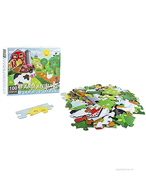 100-Piece Rainbow Unicorn Kids Floor Puzzle 2 x 3 Feet