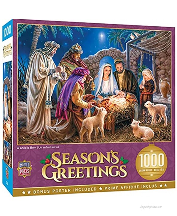 1000 Piece Jigsaw Puzzle For Adult Family Or Kids A Child Is Born By Masterpieces 19.25 X 26.75 Family Owned American Puzzle Company