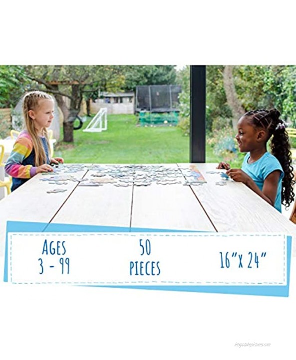 Amonev Solar System Big Floor Puzzle with Thick Jigsaw Puzzle Pieces which can Also be Used on a Table are Great Floor Puzzles for Kids Ages 4-8 Years and Older