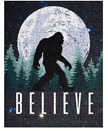 Believe Bigfoot Puzzles for Adults Kids 108 Pieces Christmas Toy Gifts Jigsaw Game