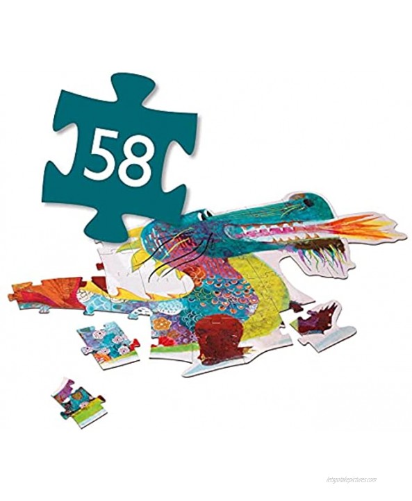 DJECO Leon The Dragon Giant Floor Jigsaw Puzzle 58