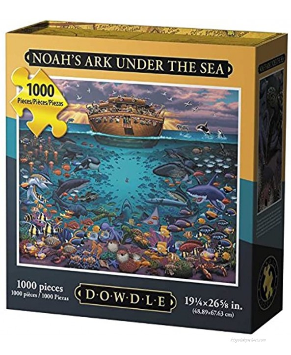 Dowdle Folk Art Puzzles Noah's Ark Under The Sea Puzzle 1000 Pieces