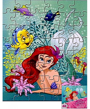 DSE Limited Edition Deluxe 6pc Disney Princess Floor Puzzle Pack with DSE Activity Bonus for Kids