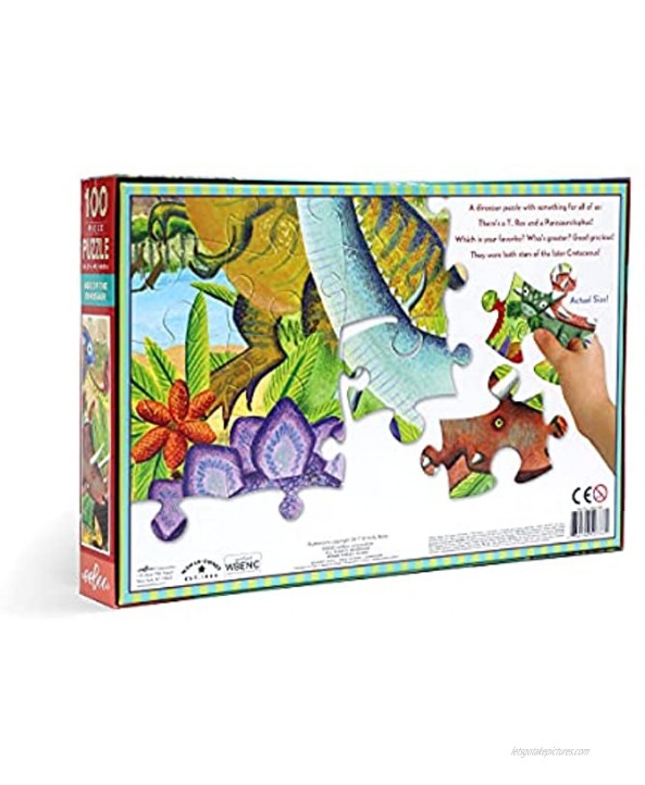 eeBoo Age of The Dinosaur Puzzle for Kids 100 Pieces