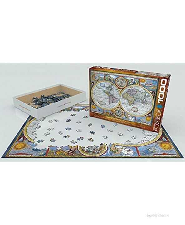 EuroGraphics New and Accurate Map of The World Puzzle 1000-Piece 6000-2006