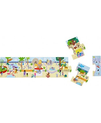 HABA Highlights That's Silly! Zoo Animals 9 Piece Jumbo Floor Puzzle with Interchangeable Pieces