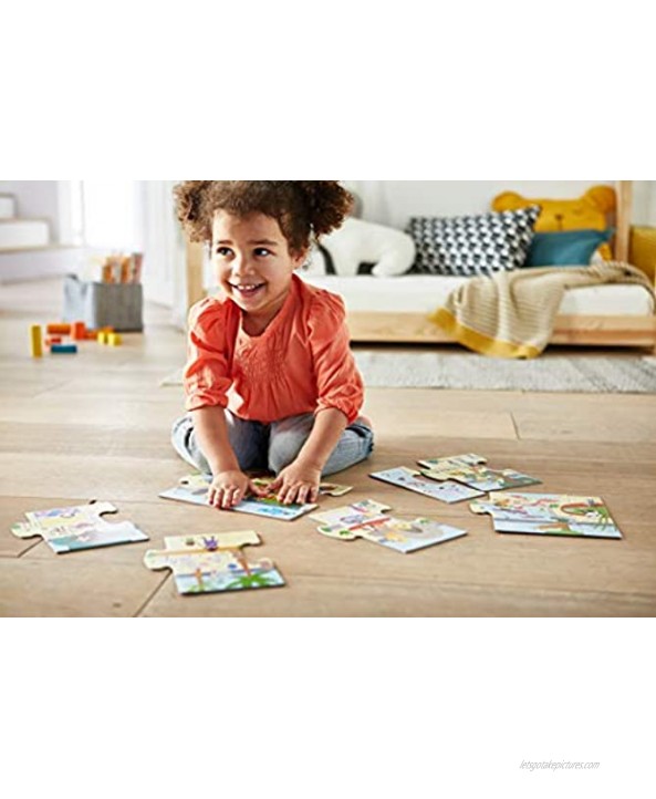HABA Highlights That's Silly! Zoo Animals 9 Piece Jumbo Floor Puzzle with Interchangeable Pieces