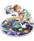 iPlay iLearn Kids Puzzle Ages 4-8 Wooden Solar System Floor Puzzles Ages 3-5 Large Round Space Planets Jigsaw Puzzle Toys Educational Learning Gifts for 6 7 8 Year Old Toddlers Boys Girls Children