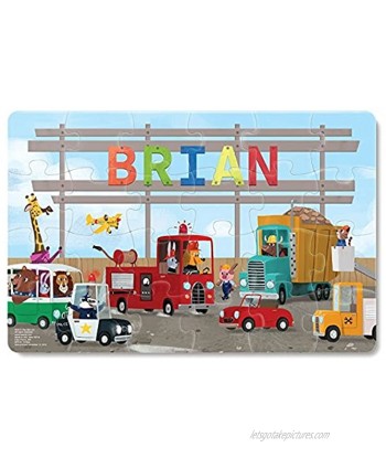 Jigsaw Puzzles for Kids Ages 3-5 Year Old 24 Piece Toddler Children Learning Educational Toys for Boys and Girls Trucks Tractors Construction Firetruck Digger