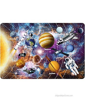 Kids Puzzle Toy Puzzles for Kids Ages 3+ Solar System Floor Puzzle Raising Children Recognition &Promotes Hand-Eye Coordinatio 46Pcs,3x2Feet
