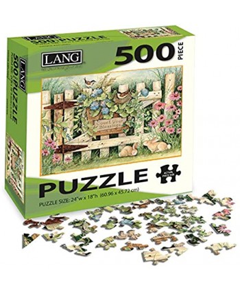 LANG Garden Gate 500 Piece Jigsaw Puzzle Artwork by Susan Winget