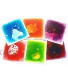LittleAge Sensory Floor Tiles Pack of 6 11.8" by 11.8" Each Colorful Liquid Tiles Play-Mat for Children