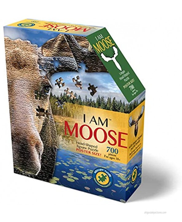 Madd Capp Puzzles I AM Moose 700 Pieces Animal Shaped Jigsaw Puzzle