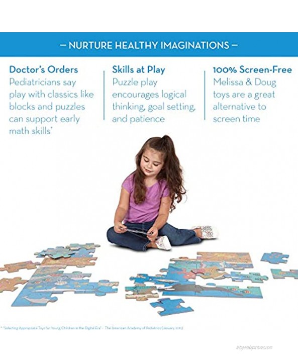 Melissa & Doug Natural Play Giant Floor Puzzle: Under the Sea 35 Pieces