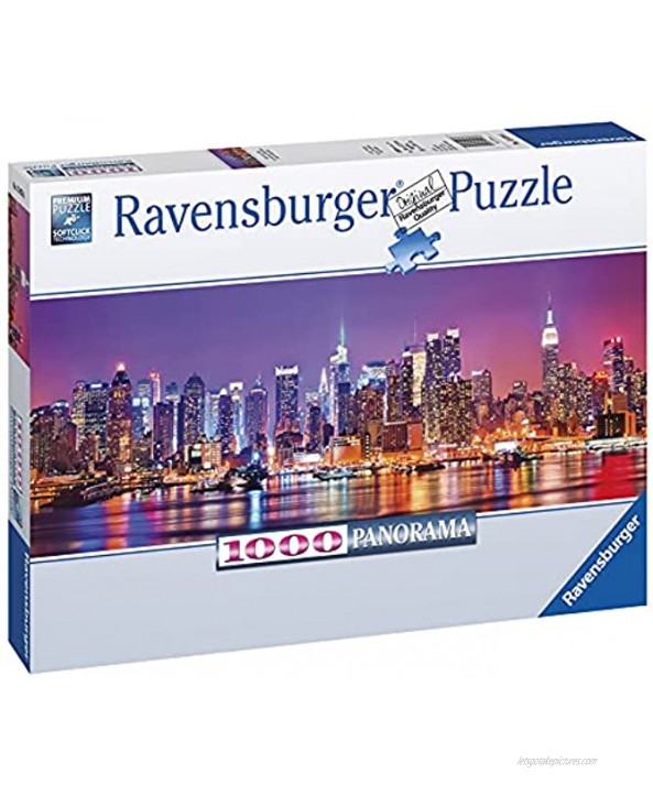 Ravensburger Manhattan Lights Panorama 1000 Piece Jigsaw Puzzle for Adults – Every Piece is Unique Softclick Technology Means Pieces Fit Together Perfectly