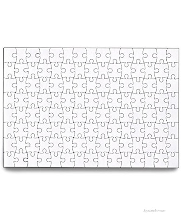 Set of 4 DIY White Blank Puzzle 11.5 X 8 Create A Jigsaw Puzzle SheetsTwo Hearts and Two Rectangles