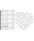 Set of 4 DIY White Blank Puzzle 11.5" X 8" Create A Jigsaw Puzzle SheetsTwo Hearts and Two Rectangles
