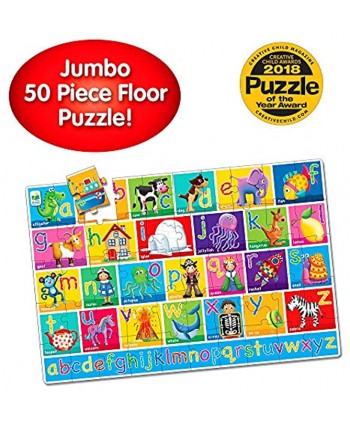 The Learning Journey: Jumbo Floor Puzzles Alphabet Extra Large Puzzle Measures 3 ft by 2 ft Preschool Toys & Gifts for Boys & Girls Ages 3 and Up 436318