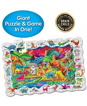 The Learning Journey Puzzle Doubles Find It! Dinosaurs Dino Floor Puzzle Dino Puzzle Kids Dinosaur Puzzle Jumbo Puzzle For Kids Ages 3-5 Award Winning Educational Toys