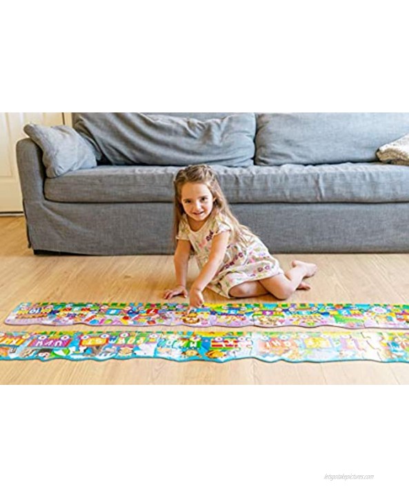 The Learning Journey: Puzzle Doubles Giant ABC & 123 Train Floor Puzzles Large Floor Puzzles For Kids Ages 3-5 Award Winning Toys