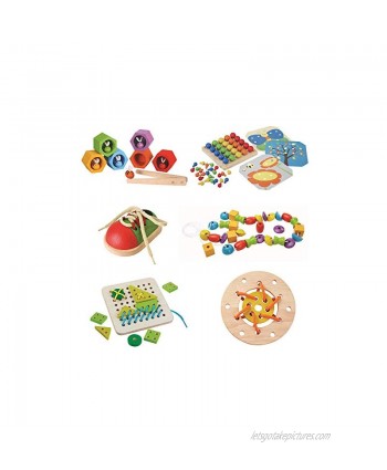 Basics Fine Motor Case Pack Lacing Beads Bee Hive Lacing Board Tie-Up Shoe Lacing Ring Creative Peg Board 3 Years +