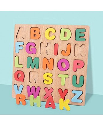 Colcolo Wooden Alphabet Puzzle for Toddlers Uppercase Letters ABC Puzzles Board for