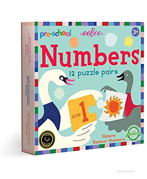 eeBoo Preschool Numbers Puzzle Pairs