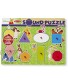 Melissa & Doug Disney Winnie the Pooh Shapes Sound Puzzle Wooden Peg Puzzle 8 pcs