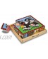 Melissa & Doug Farm Themed Cube Puzzle & 1 Scratch Art Mini-Pad Bundle 00775