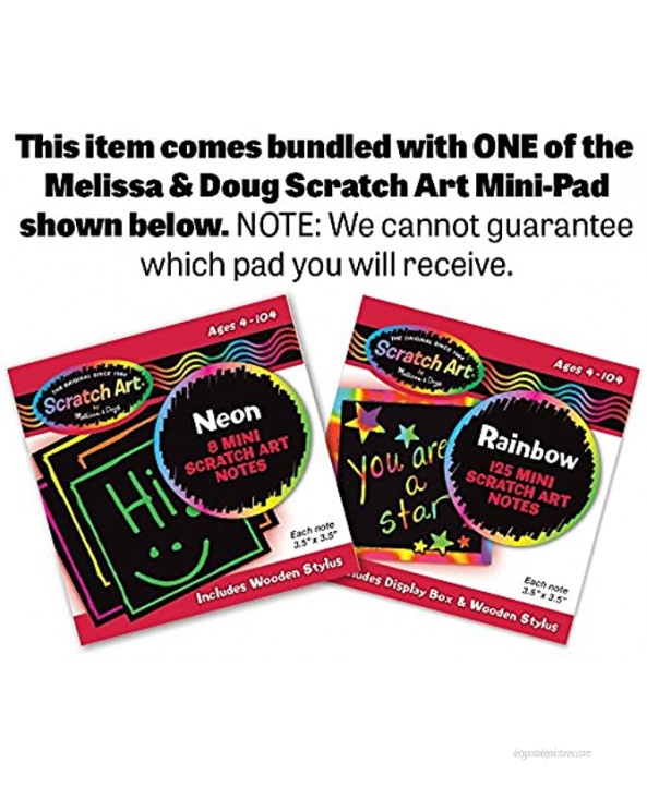 Melissa & Doug Wooden Bear Family Dress-Up Puzzle & 1 Scratch Art Mini-Pad Bundle 03770