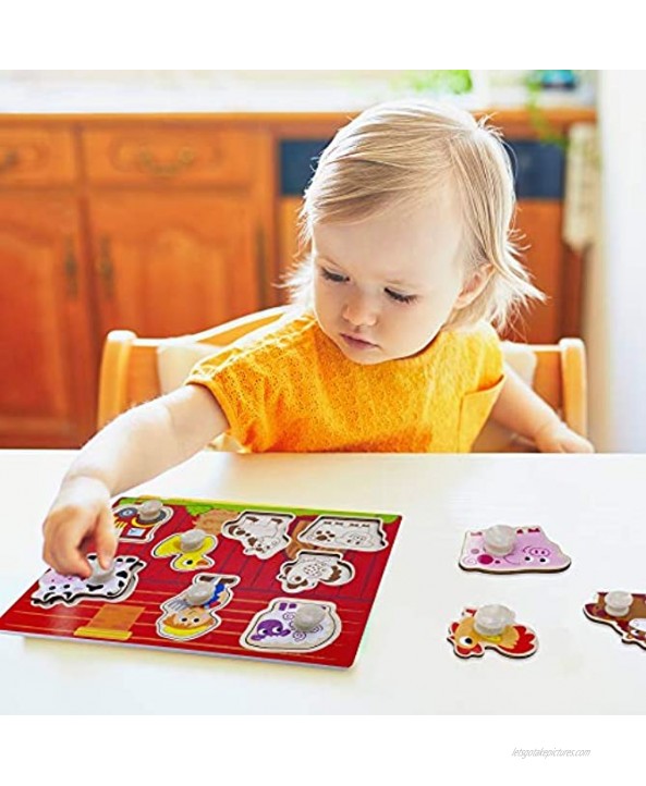 Pidoko Kids Farm Puzzle with Jumbo Knobs Toys for Toddlers