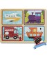 Ready Set Go Vehicle: Natural Play Wooden x Puzzle & 1 Me l i ssa & Doug Scratch Art Mini-Pad Bundle 31361