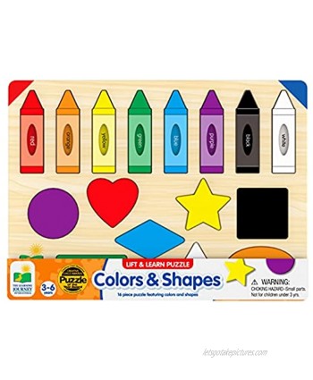 The Learning Journey Lift & Learn Puzzle Colors & Shapes Preschool Toys & Gifts for Boys & Girls Ages 3 and Up Award Winning Toy