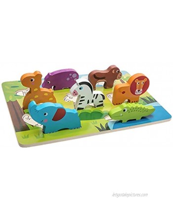 Wooden Puzzles for Toddlers 1 year and Up Chunky Animal Puzzles for Toddlers