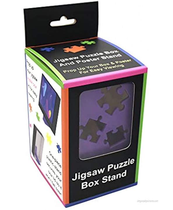 All-in-One Jigsaw Puzzle Box Stand and Puzzle Poster Holder Accessory for All Puzzlers Blue